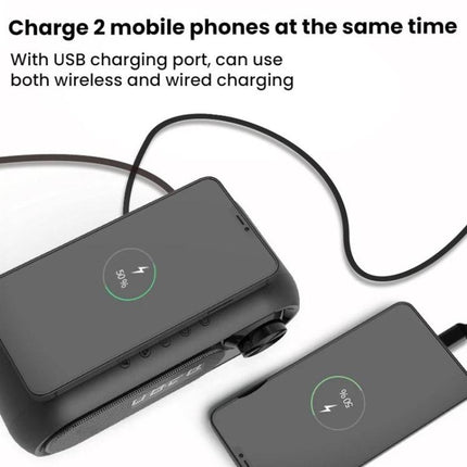 Wireless Charging Bluetooth Speaker Desktop LED Clock