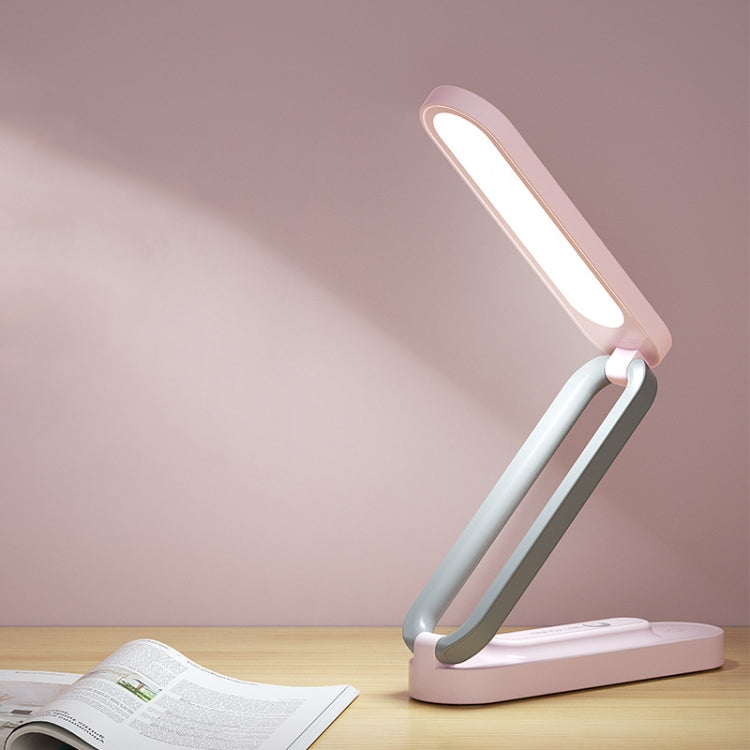 UNIYOUNG A211 Touch Dimming Charging Eye Protection Desk Lamp, White, Pink