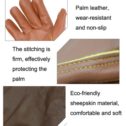 1 Pair Floral Garden Cut-Resistant Leather Gloves, Size:, S, L, XL
