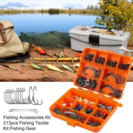 213 PCS / Set Road Squid Hook Accessories Set, 213 PCS / Set (Orange), 213 PCS / Set(Black)