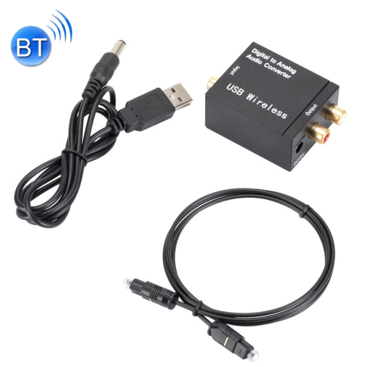 YP028 Bluetooth Digital To Analog Audio Converter, Specification:, Host+USB Cable, Host+USB Cable+Fiber Optic Cable, Host+US Plug Power Adapter, Host+US Plug Power Adapter+Fiber Optic Cable