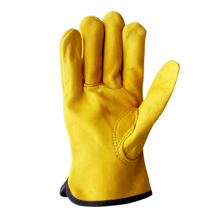1 Pair JJ-1011 Cowhide Outdoor Wear-resistant Gardening Gloves, Size:, M, L, XL