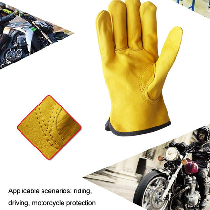 1 Pair JJ-1011 Cowhide Outdoor Wear-resistant Gardening Gloves, Size:, M, L, XL