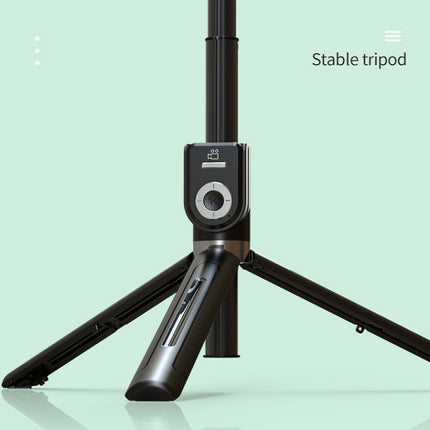 Integrated Bluetooth Selfie Stick With Vibrato Remote Control Makeup Mirror
