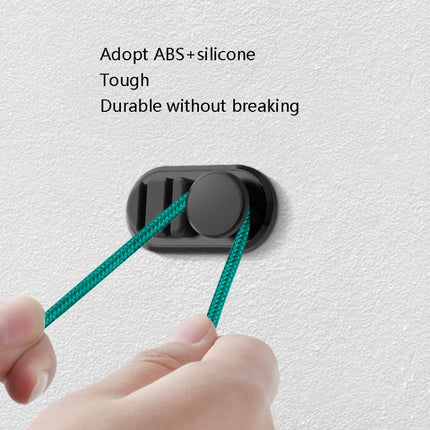 3 PCS Car Sticky Storage Data Cable Hook, Dark Green, Space Silver, Black
