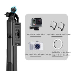 Wireless Bluetooth Selfie Stick Live Telescopic Bracket, Specification:, Q05 (Black), Q05S (Black With Fill Light)