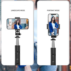 Wireless Bluetooth Selfie Stick Live Telescopic Bracket, Specification:, Q05 (Black), Q05S (Black With Fill Light)