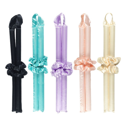 TZ403-1-1 5 In 1 Lazy EVA No Hot Foam Curler, Dream Purple, Mint Green, All-match Blacks, Warm Yellow, Fairy Pink
