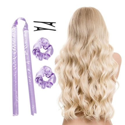 TZ403-1-1 5 In 1 Lazy EVA No Hot Foam Curler, Dream Purple, Mint Green, All-match Blacks, Warm Yellow, Fairy Pink