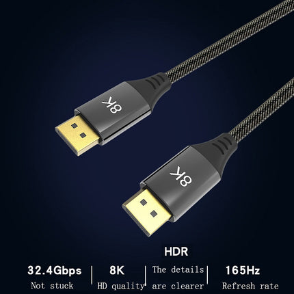 DP1.4 Version 8K DisplayPort Male to Male Computer Monitor HD Cable, 0.5m, 1m, 1.5m, 2m, 3m, 5m, 7m, 10m