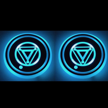 1 Pair 68mm LED Smart Light-Emitting Coaster Light Car Cup Slot Atmosphere Light, Beverage, Brick, Cat Claws, Modern Technology, Star, Genesis, Magic Array