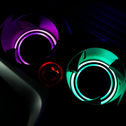 1 Pair 68mm LED Smart Light-Emitting Coaster Light Car Cup Slot Atmosphere Light, Beverage, Brick, Cat Claws, Modern Technology, Star, Genesis, Magic Array