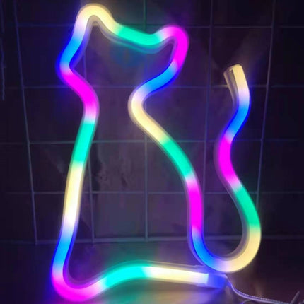 Neon LED Modeling Lamp Decoration Night Light, Power Supply:, Battery or USB, USB