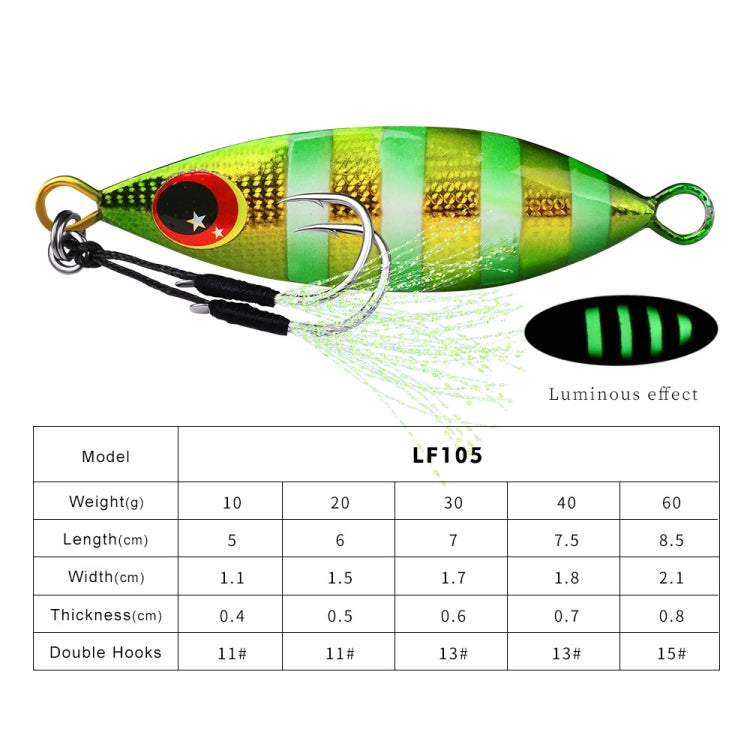PROBEROS LF105 Sea Fishing Metal Road Bait, 10g, 20g