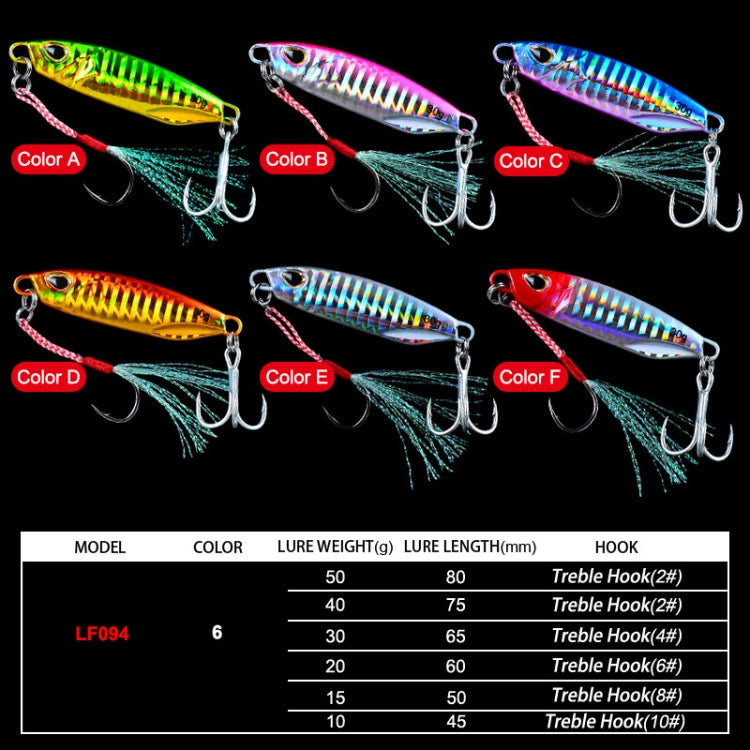 PROBEROS Iron Plate Lead Fish Far-Fluoch Metal Road Bait, 40G, 50G