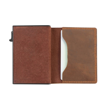 Anti-Theft Positioning Wallet Men Card Holder Mini Wallets For AirTag 2nd Gen / AirTag 1st Gen, Cowhide Blue, Cowhide Black, Cowhide Brown, Cowhide Dark Brown, Cowhide Carbon Fiber
