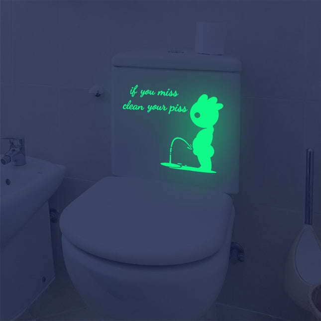 DX396 Bathroom Toilet Decoration Luminous Wall Sticker, DX396
