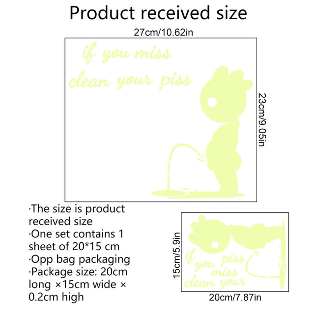 DX396 Bathroom Toilet Decoration Luminous Wall Sticker, DX396