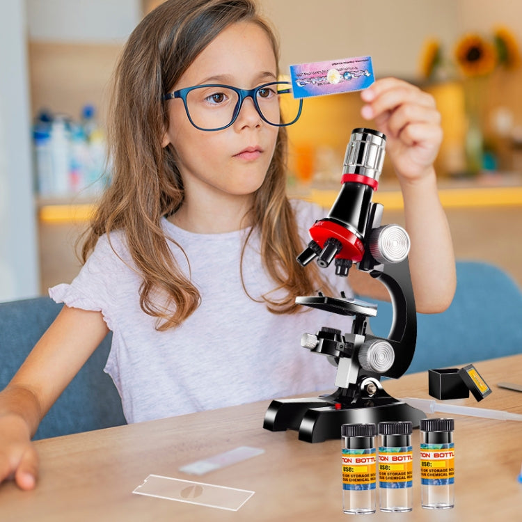 HD 1200 Times Microscope Children Educational Toys, Black, Pink, Light Blue