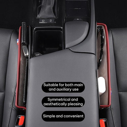 SUSISUN 049 Multifunctional Car Seat Slit Storage Box, Black, Brown, Wine Red, Beige, Black (One Pair), Brown (One Pair), Wine Red (One Pair), Beige (One Pair)