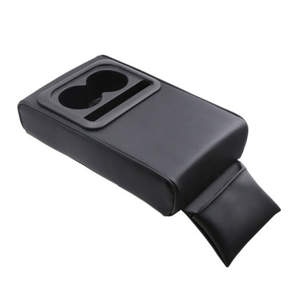 Car Armrest Box Increased Support With Rear Seat Water Cup Holder, Beige, Black, Brown