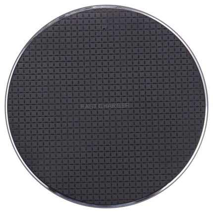 Cargador inalámbrico redondo de metal con diseño de cuadros Q25 de 15 W para escritorio, de metal de 15 W