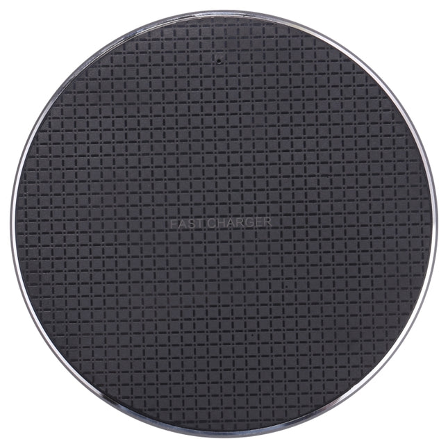 Cargador inalámbrico redondo de metal con diseño de cuadros Q25 de 15 W para escritorio, de metal de 15 W