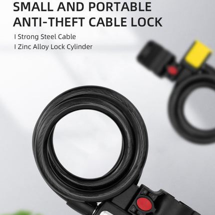 BG-0518 Mountain Bike Portable Anti-Theft Bold Cable Lock, Length:, 1.2m With Lock Frame, 1.5m With Lock Frame, 1.8m With Lock Frame