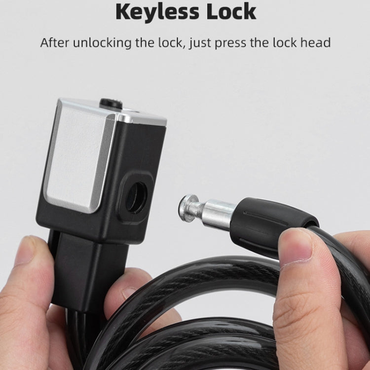 BG-0518 Mountain Bike Portable Anti-Theft Bold Cable Lock, Length:, 1.2m With Lock Frame, 1.5m With Lock Frame, 1.8m With Lock Frame
