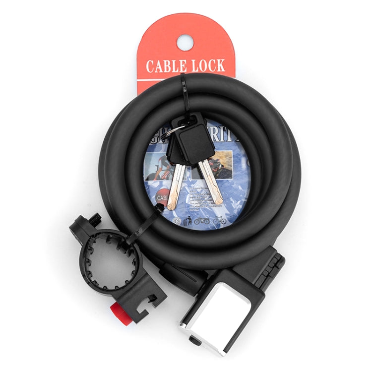 BG-0518 Mountain Bike Portable Anti-Theft Bold Cable Lock, Length:, 1.2m With Lock Frame, 1.5m With Lock Frame, 1.8m With Lock Frame