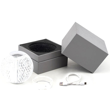 Crystal Ball Small Table Lamp USB Acrylic Night Light, MT2 80 x 80mm, MT1  110 x 110mm