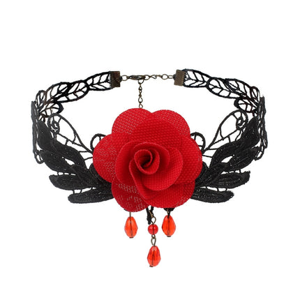 Fringe Lace Gothic Lolita Vintage Necklace,Style:, 1530, 1531, 1532 Black, 1532 Red, 1533, 1534, 1535, 1555, 1556, 1557