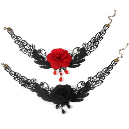Fringe Lace Gothic Lolita Vintage Necklace,Style:, 1530, 1531, 1532 Black, 1532 Red, 1533, 1534, 1535, 1555, 1556, 1557