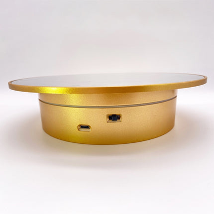 20cm Mirror Two-way Turntable Display Stand Video Shooting Props Turntable, Gold, Silver