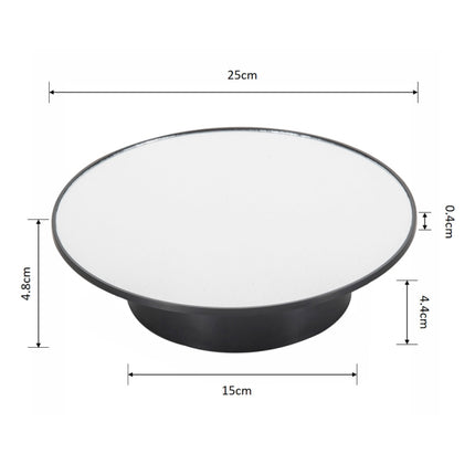 25cm USB Power Rotating Display Stand Video Shooting Props Turntable, Black Mirror, White Mirror, Golden Mirror, Silver Mirror, White+White Velvet, White+Black Velvet, White Bottom Frosted, Black Bottom Frosted, Black+Black Velvet