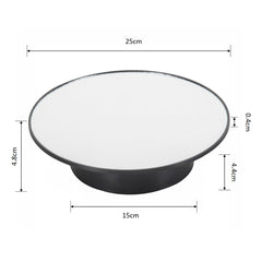 25cm USB Power Rotating Display Stand Video Shooting Props Turntable, Black Mirror, White Mirror, Golden Mirror, Silver Mirror, White+White Velvet, White+Black Velvet, White Bottom Frosted, Black Bottom Frosted, Black+Black Velvet