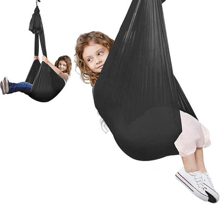 Kids Elastic Hammock Indoor Outdoor Swing, Size:, 1x2.8m (Red), 1x2.8m (Green), 1x2.8m (Dark Blue), 1x2.8m (Purple), 1x2.8m (Sky Blue), 1x2.8m (Silver Gray), 1x2.8m (Black), 1.5x2.8m (Red), 1.5x2.8m (Green), 1.5x2.8m (Dark Blue), 1.5x2.8m (Purple)�����...