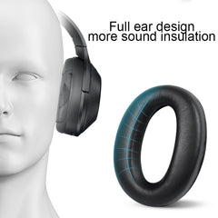 2pcs PU Leather Earpads For Sony WH-1000XM4, WH-1000XM4(Black+Buckle), WH-1000XM4(Blue+Buckle)