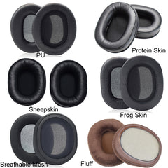 1 Pair Headset Earmuffs For Audio-Technica ATH-M50X/M30X/M40X/M20X, Spec:, Black-Fluff, Brown-Fluff, Black-Protein Skin, Brown-Protein Skin, Black-Mesh, Black-Ice Gel, Brown-Thick Sheepskin, Black-Velvet+PU, Black-Thick Protein Skin
