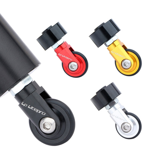 LP LitePro Folding Bike Seat Post Easy Wheel, Black, Red, Silver, Gold