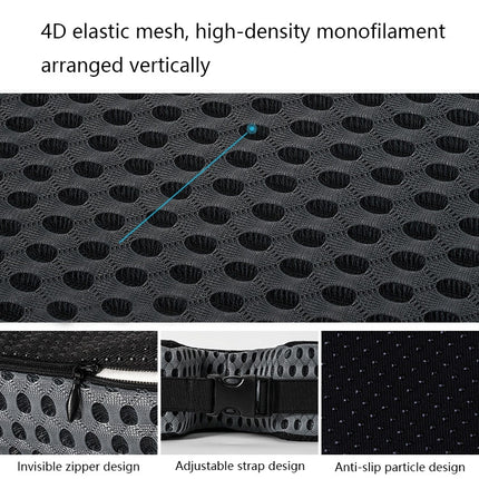 Thickened Breathable Memory Foam Car Seat Cushion, QFC047 Black, QFC047 Gray