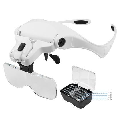 9892B2 1X / 1.5X / 2X / 2.5X / 3.5X Multifunctional Head Mounted Magnifier, 9892B2