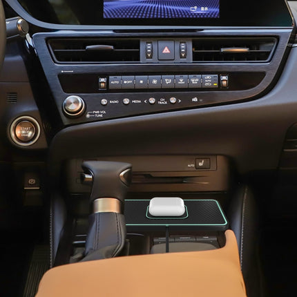 C1-PRO 2 In 1 Car Wireless Charging Anti-Slip Pad With Luminous For AirPods / iPhone, C1PRO Black