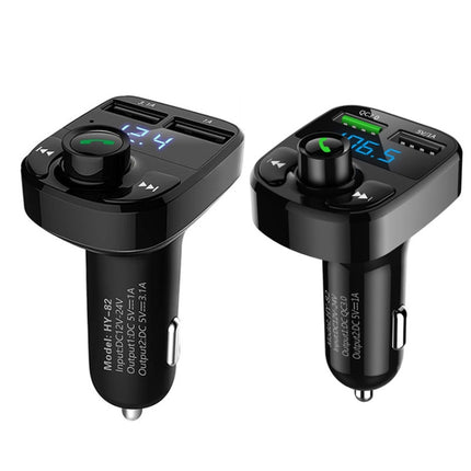 HY82 Car MP3 Bluetooth Receiver Dual USB Car Charger, HY82 Fast Charge Version