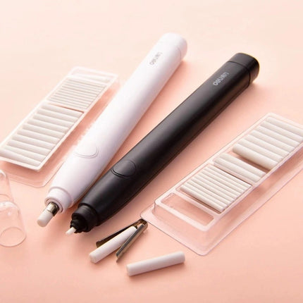 Deli 71107 Electric Eraser Art Can Replace The Core Rubber Core, Black Shell, White Shell