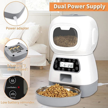 3.5L Elf Pet Feeder Automatic Feeder, Button Style, WiFi  APP Style