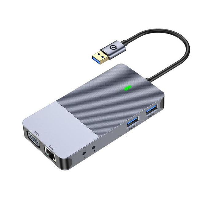 QGeeM 11 In 1 Multifunctional Type-C Extension HUB Adapter, 11 In 1