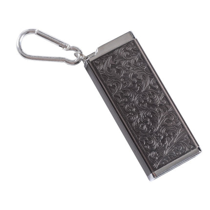 Portable Cigarette Case Portable With Lid Sealed Ashtray, Gold, Silver, Black, Golden Engraved Flower, Silver Engraved Flower, Black Engraved Flower