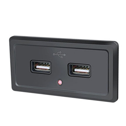 12V24V Route Bus Dual USB Charging Input Car Charger, Blue Light, Green Light, Red Light