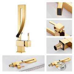 All-copper Rotatable Countertop Basin Hot And Cold Water Faucet, Hot And Cold Water Faucet